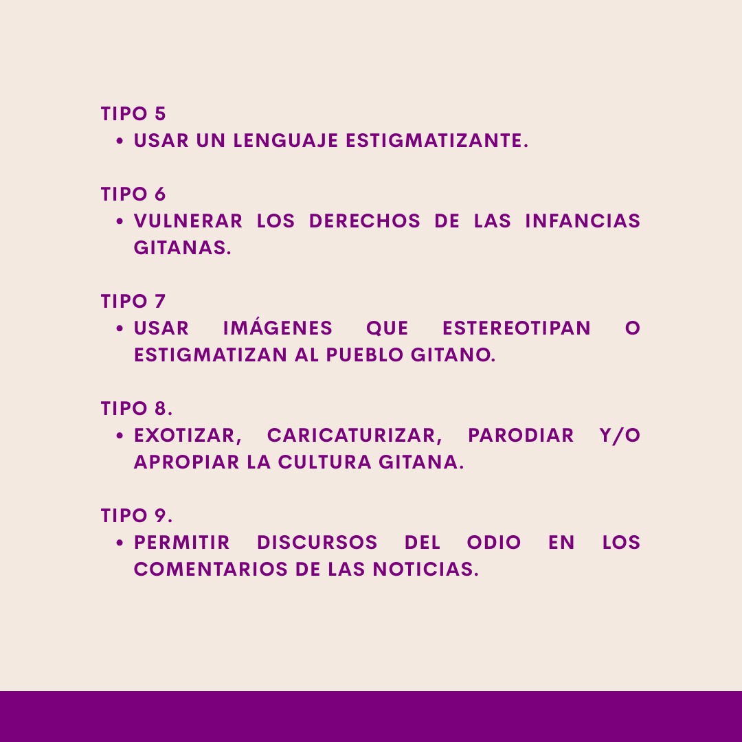 Listado de tipos de antigitanismo en medios